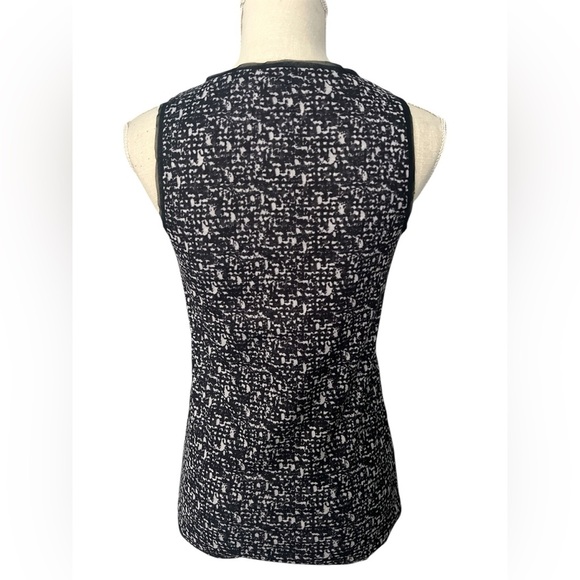 Ann Taylor Black and White Sequin Fitted Tank Top - Picture 2 of 5